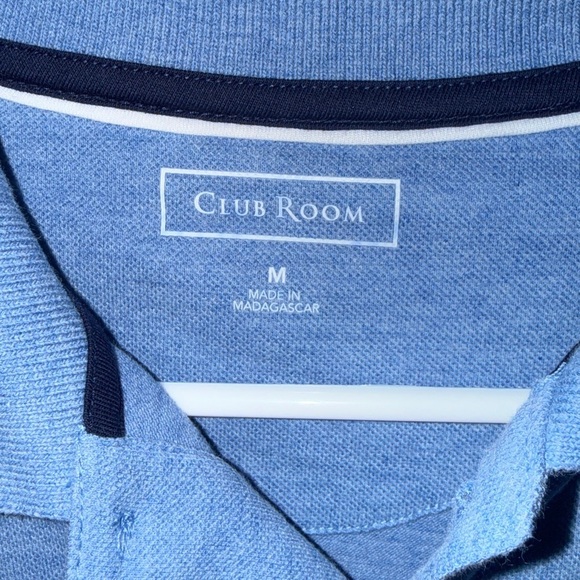 Club Room Men's Heather Blue Polo Shirt - Picture 3 of 6